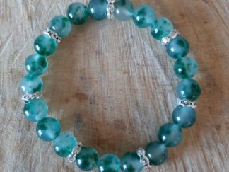 Bracelet jade verte et blanche
